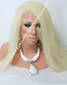 Lace Front Wig 22inch Kinky Straight color 613