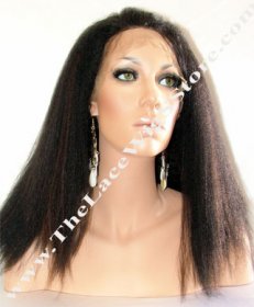 Lace Front 14" Kinky Straight Color #1B/#4