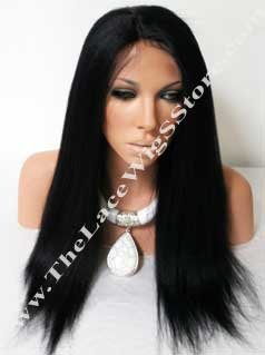 18inch Lace Front Kinky Straight Color 1B or # 1